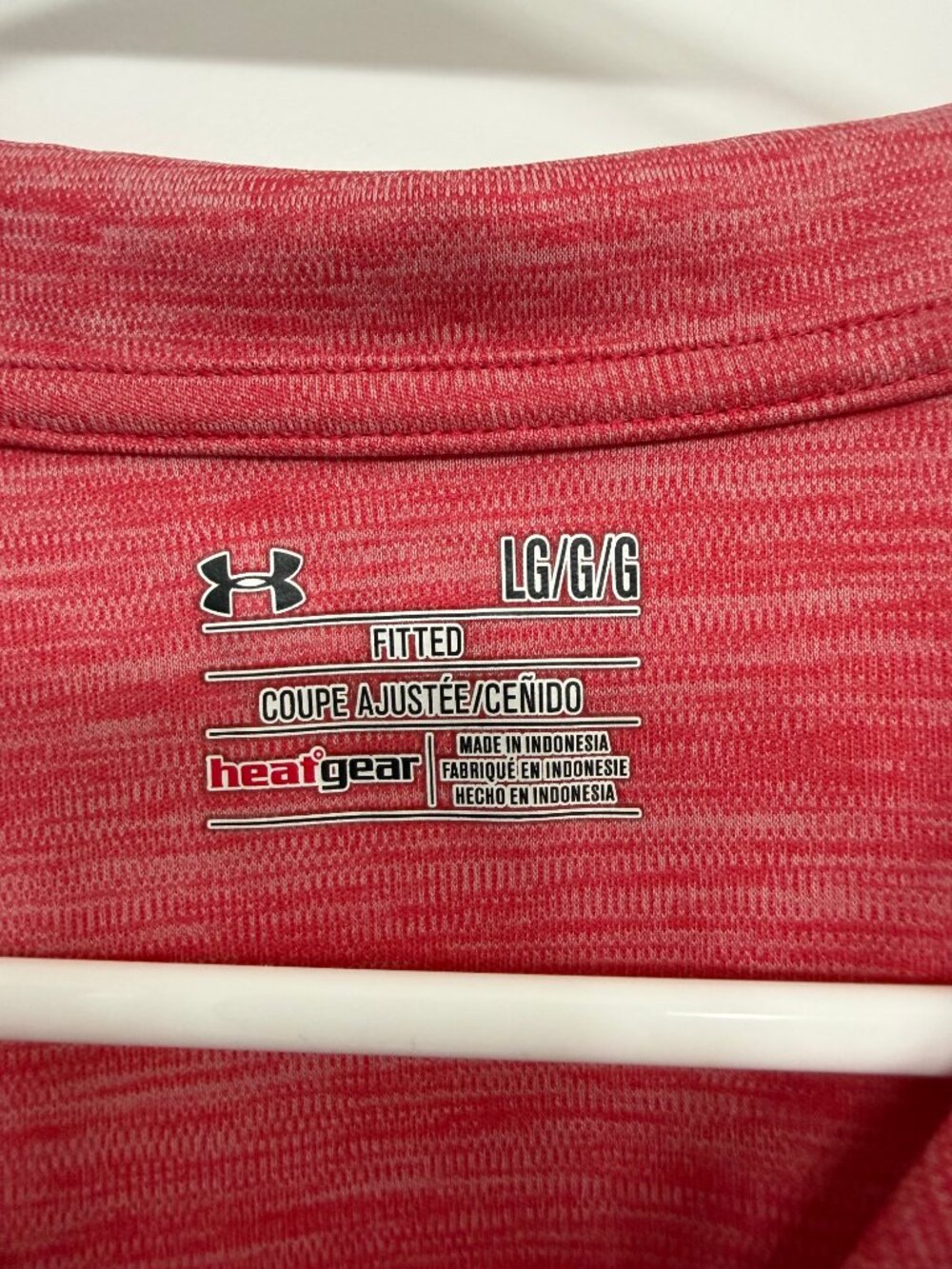 Under Armour Pink Heathered Half Zip Athletic Top L - Picture 4 of 6